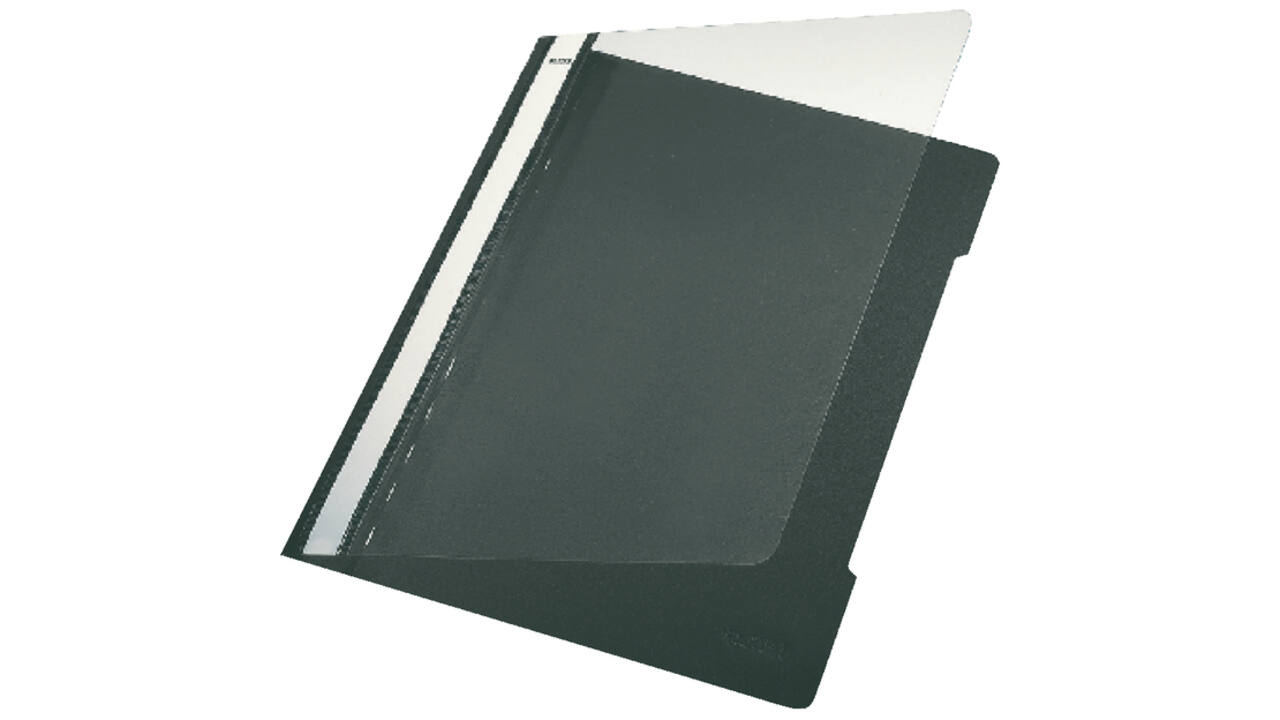 Snelhechter Leitz Standaard A4 gerecycled PP zwart
