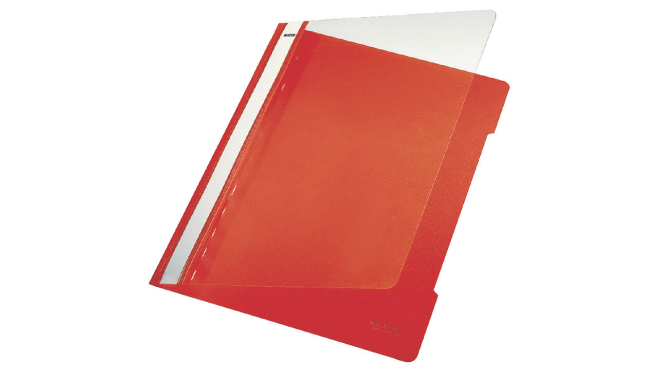 Snelhechter Leitz Standaard A4 gerecycled PP rood