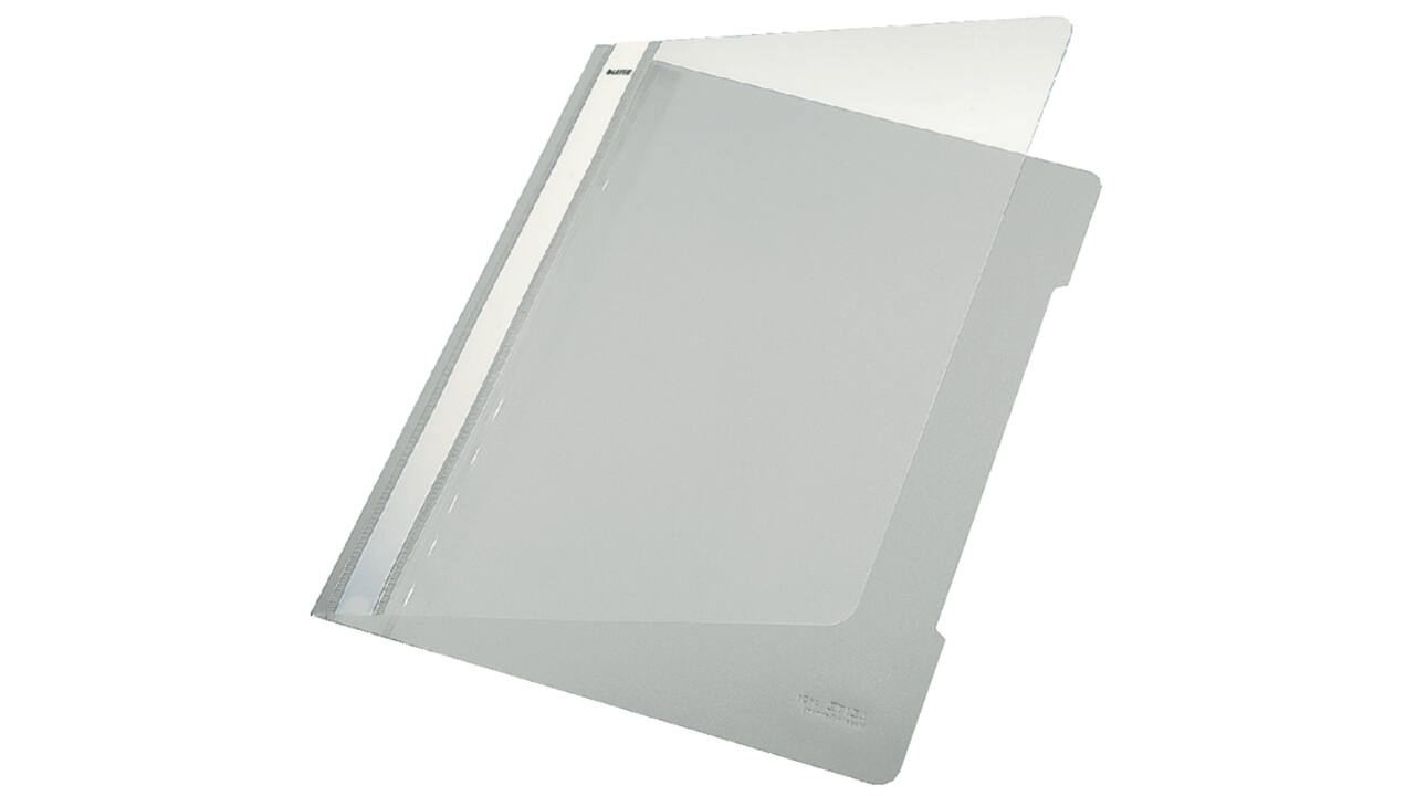 Snelhechter Leitz Standaard A4 gerecycled PP grijs
