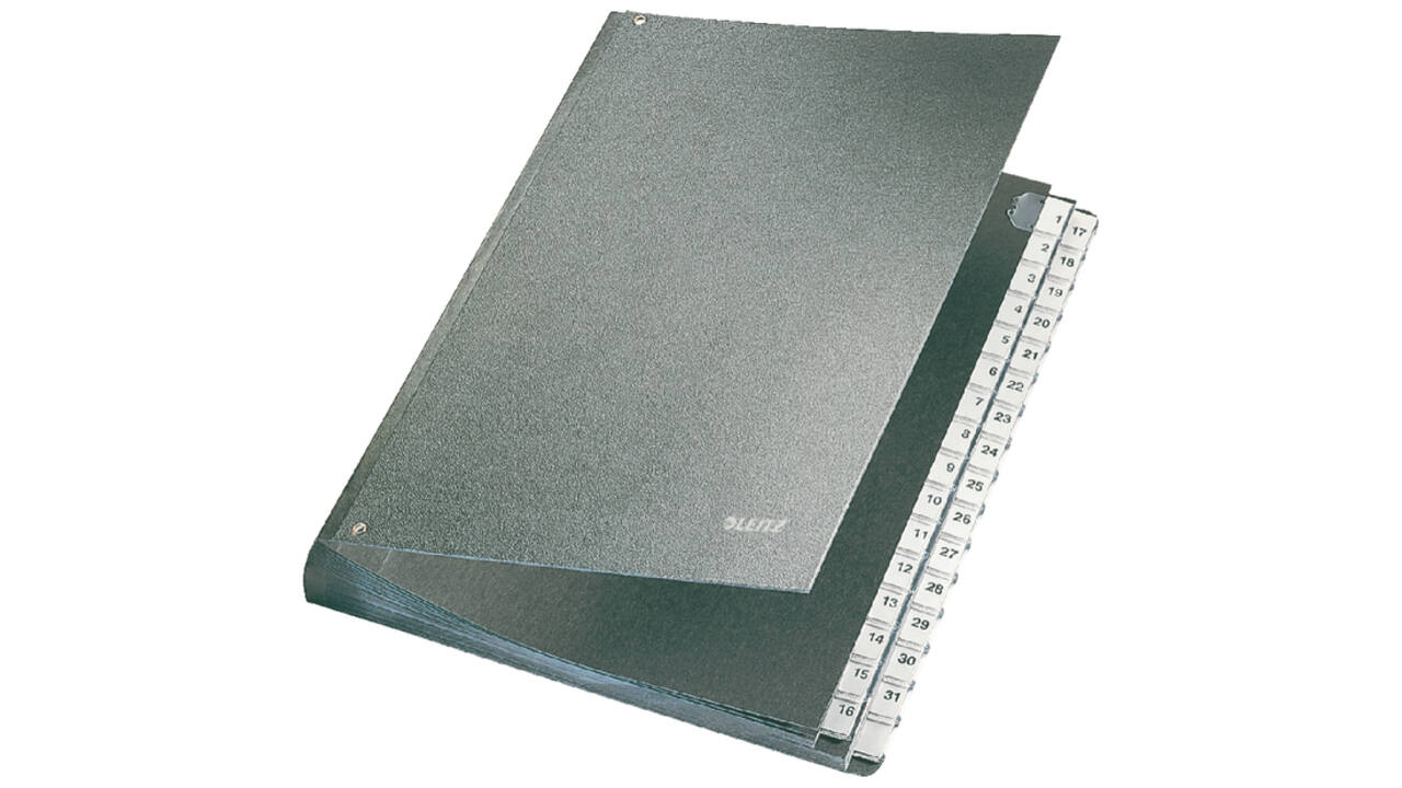 Bureaumap Leitz 1-31 270x354x345mm hardboard zwart