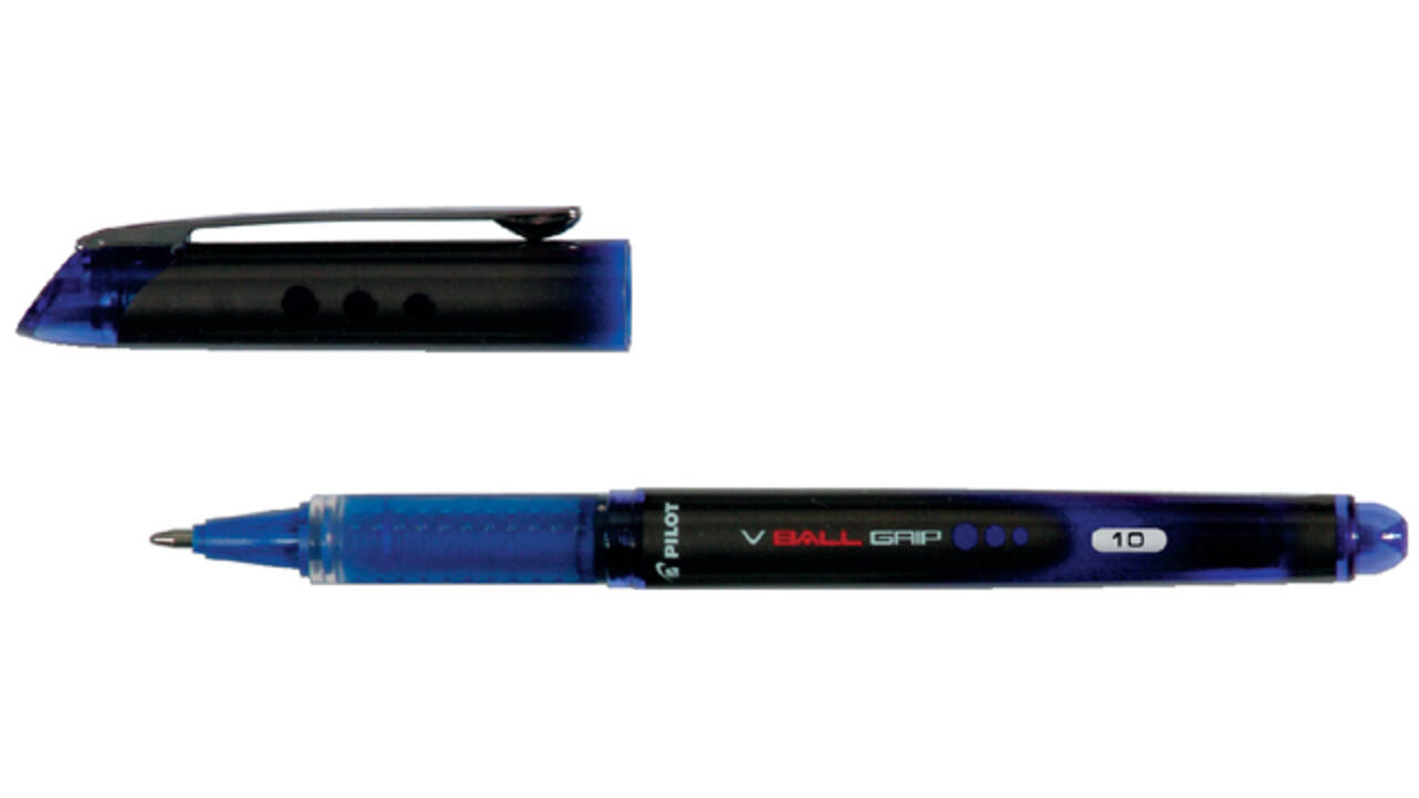 Rollerpen PILOT V-Ball grip breed blauw
