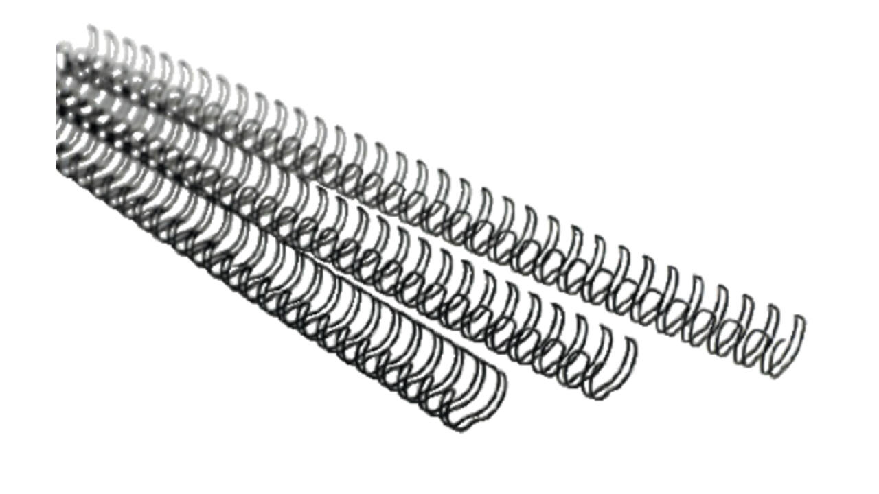 Draadrug GBC 8mm US/21rings A4 zilver 100 stuks