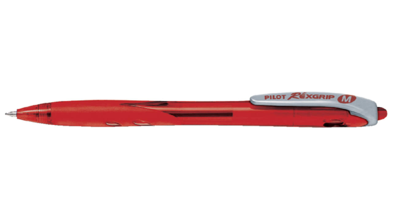 Balpen PILOT Begreen Rexgrip medium rood
