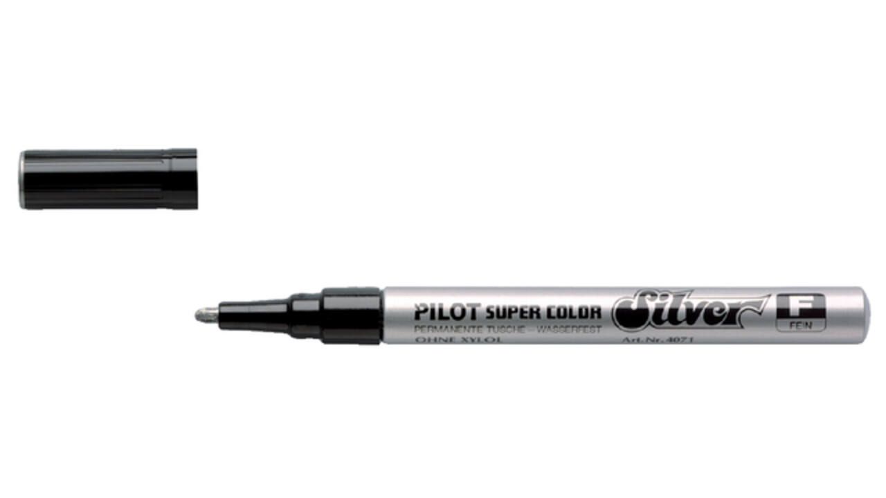 Viltstift PILOT Super Color lakmarker fijn zilver
