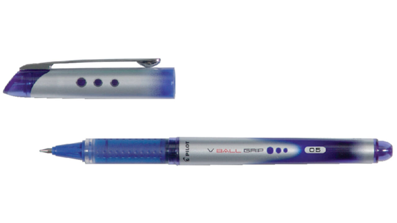 Rollerpen PILOT V-Ball Grip fijn blauw