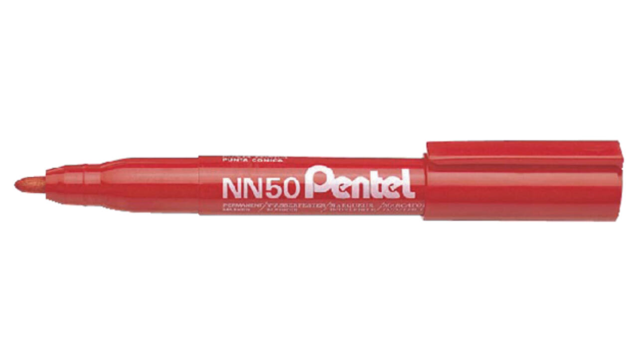 Viltstift Pentel NN50 rond 1.3-3mm rood