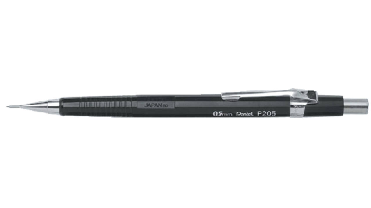 Vulpotlood Pentel P205 HB 0.5mm zwart