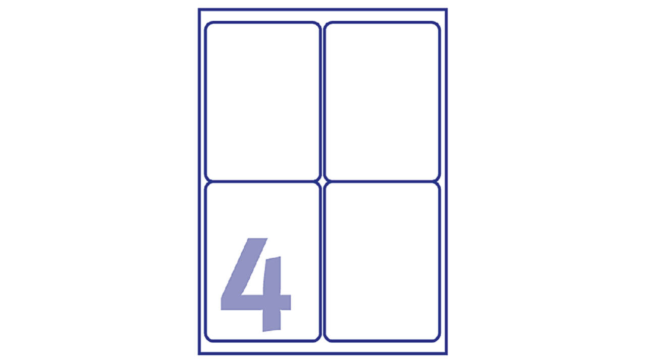 Etiket Avery J8169-25 99.1x139mm wit 100 stuks