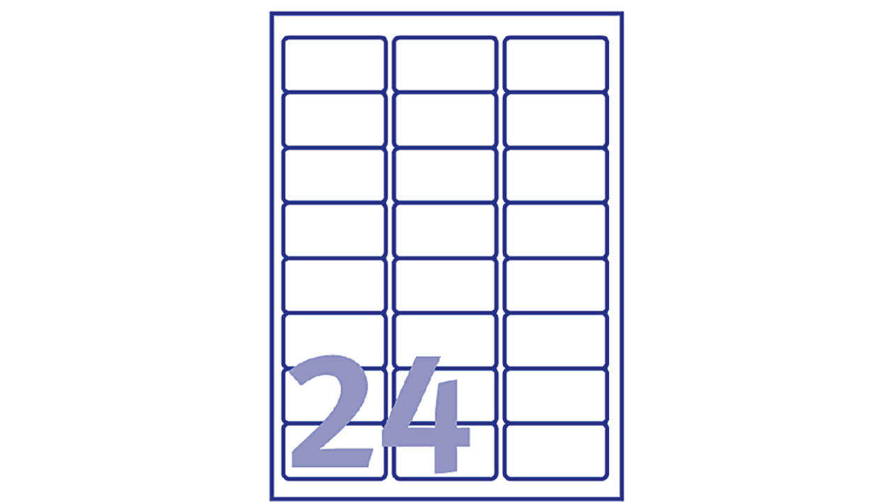 Etiket Avery L4773-20 63.5x33.9mm polyester wit 480 stuks