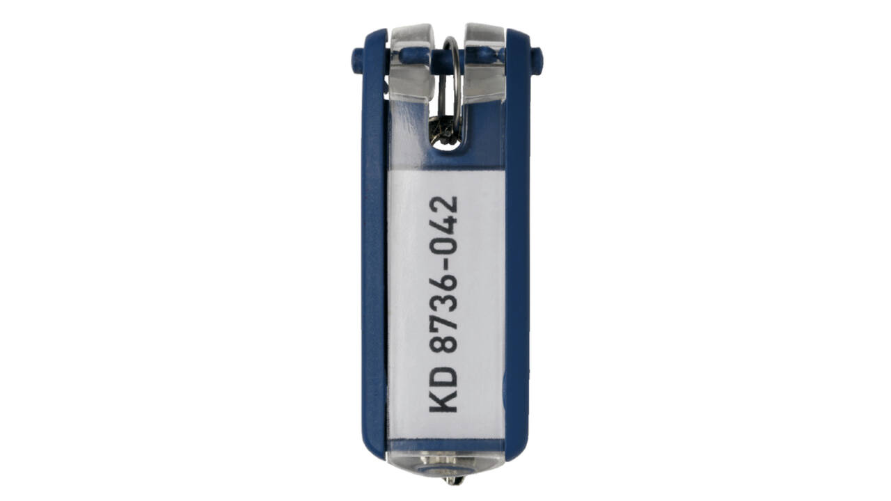 Sleutellabel Durable 1957 met ring blauw