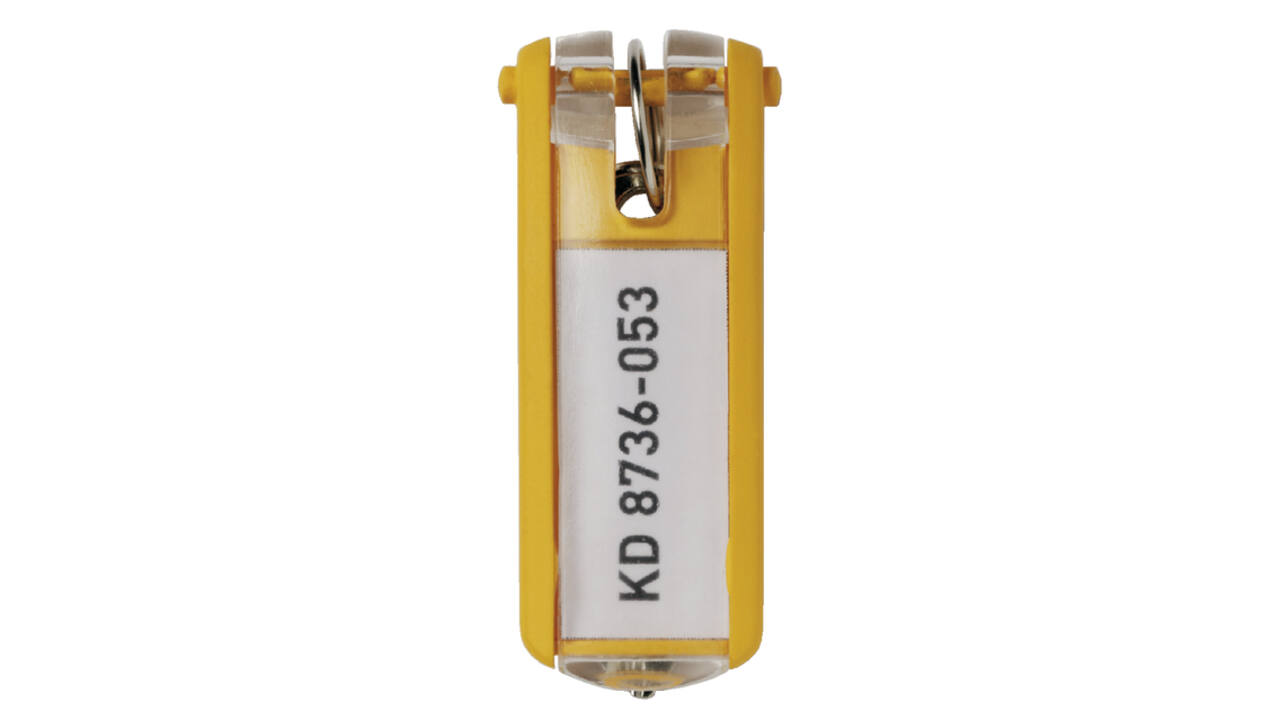 Sleutellabel Durable 1957 met ring geel