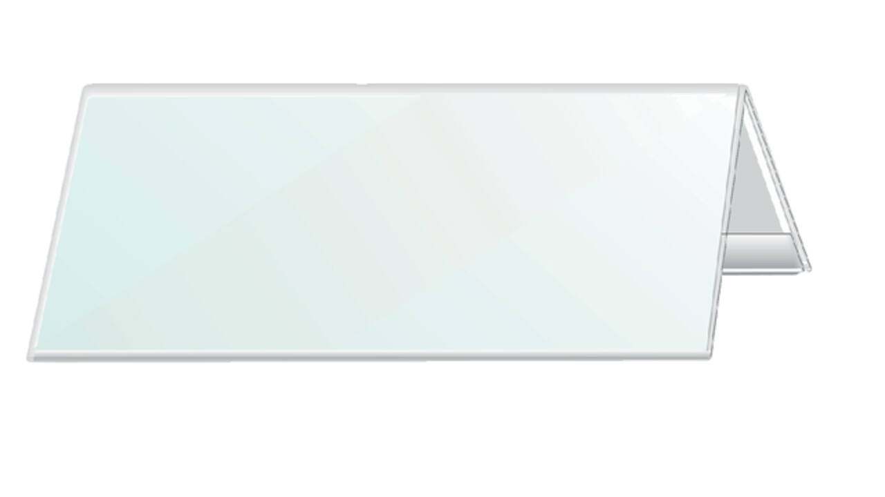 Tafelnaambord Durable 8053 105x297mm transparant
