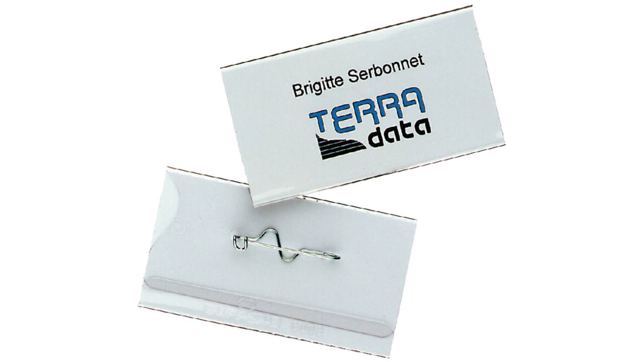 Badge Durable 8008 met speld 40x75mm