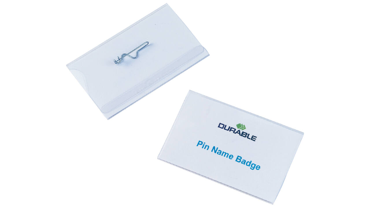 Badge Durable 8004 met speld 54x90mm