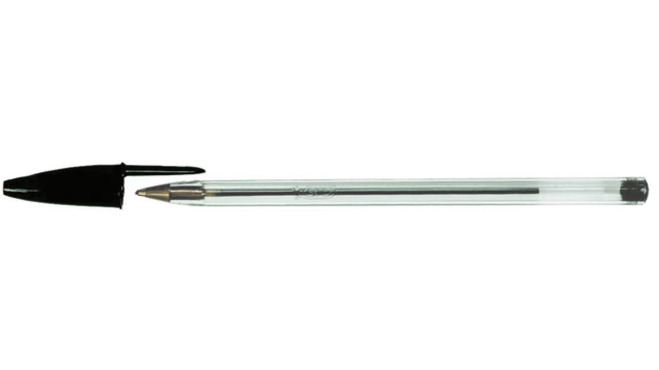 Balpen Bic Cristal medium zwart doos à 90+10 gratis
