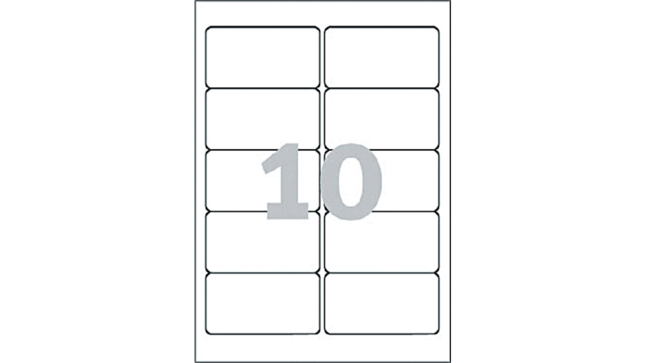 Etiket Avery L4744REV-25 96x50.8mm afneembaar wit 250 stuks