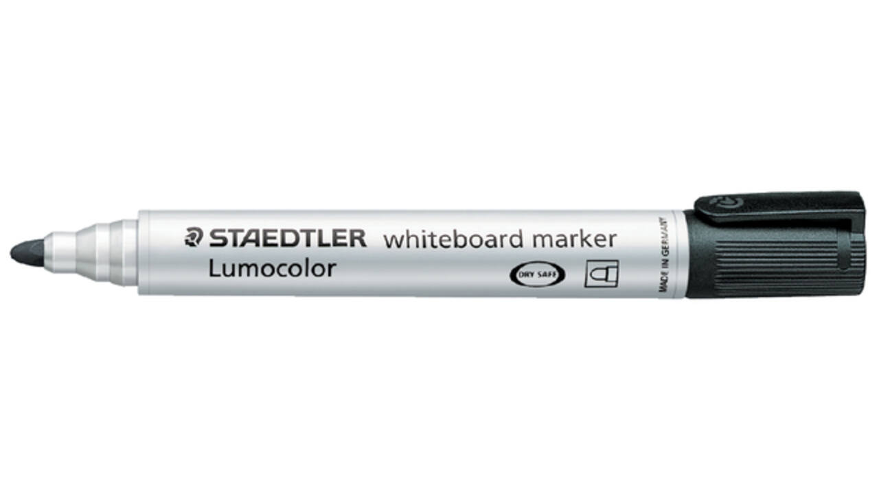 Whiteboardmarker Staedtler Lumocolor 351 rond zwart 2mm