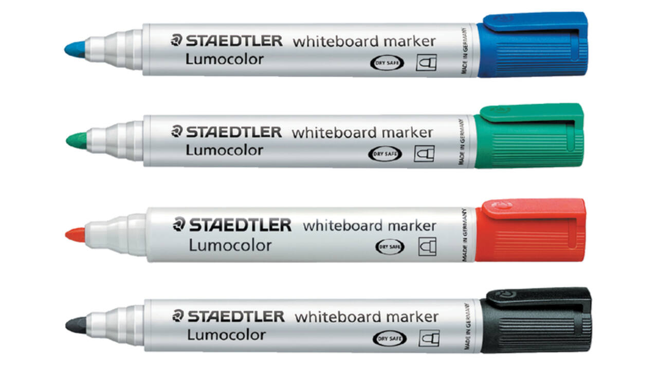 Whiteboardmarker Staedtler Lumocolor 351 rond zwart 2mm