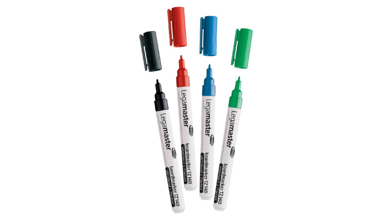 Whiteboardmarker Legamaster TZ 140 rond 1mm assorti blister à 4 stuks