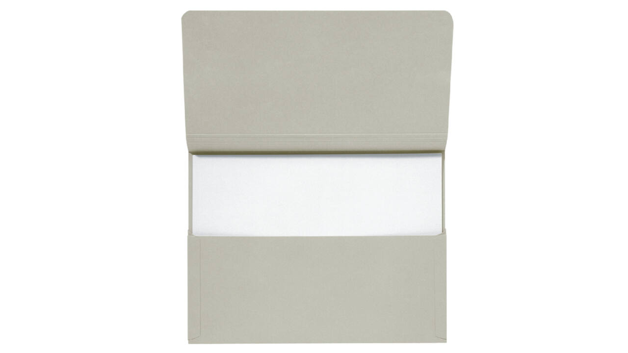 Pocketmap Secolor folio 100% gerecycled karton 250gr grijs