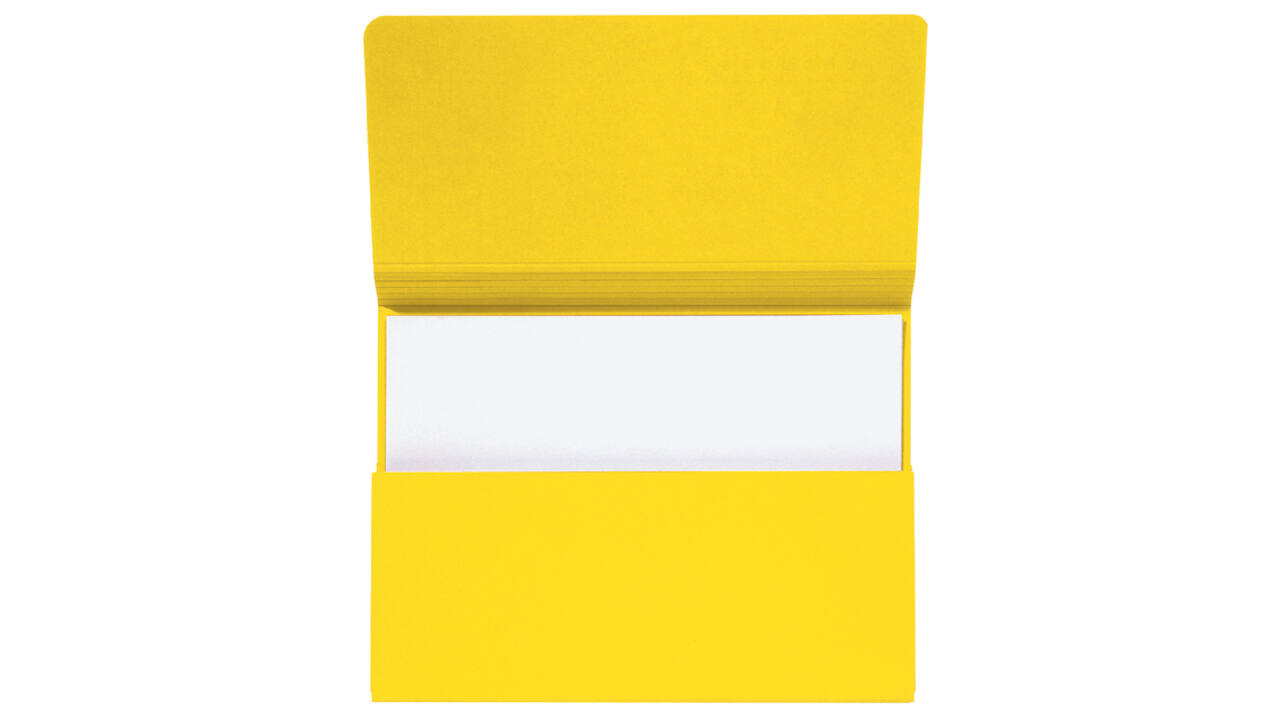 Pocketmap Secolor folio 100% gerecycled karton 250 gr geel