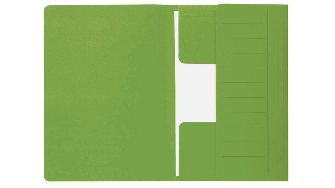 Dossiermap Djois Secolor Mammoet folio 3 kleppen 250gr recycled groen 50 stuks