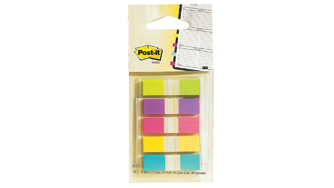 Indextabs Post-it 6835 11.9x43.1mm assorti 100 tabs
