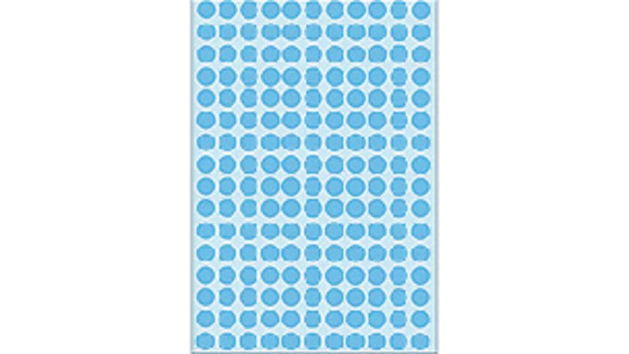 Etiket HERMA 2213 rond 8mm blauw 5632 stuks