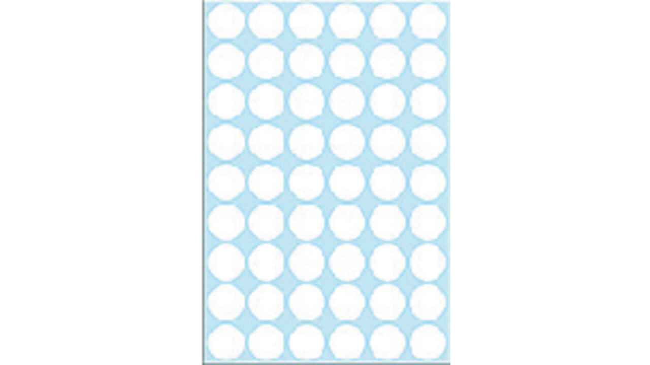 Etiket HERMA 2240 rond 16mm wit 1728 stuks