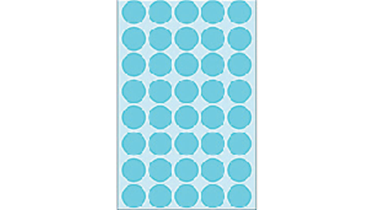 Etiket HERMA 2253 rond 19mm blauw 1280 stuks