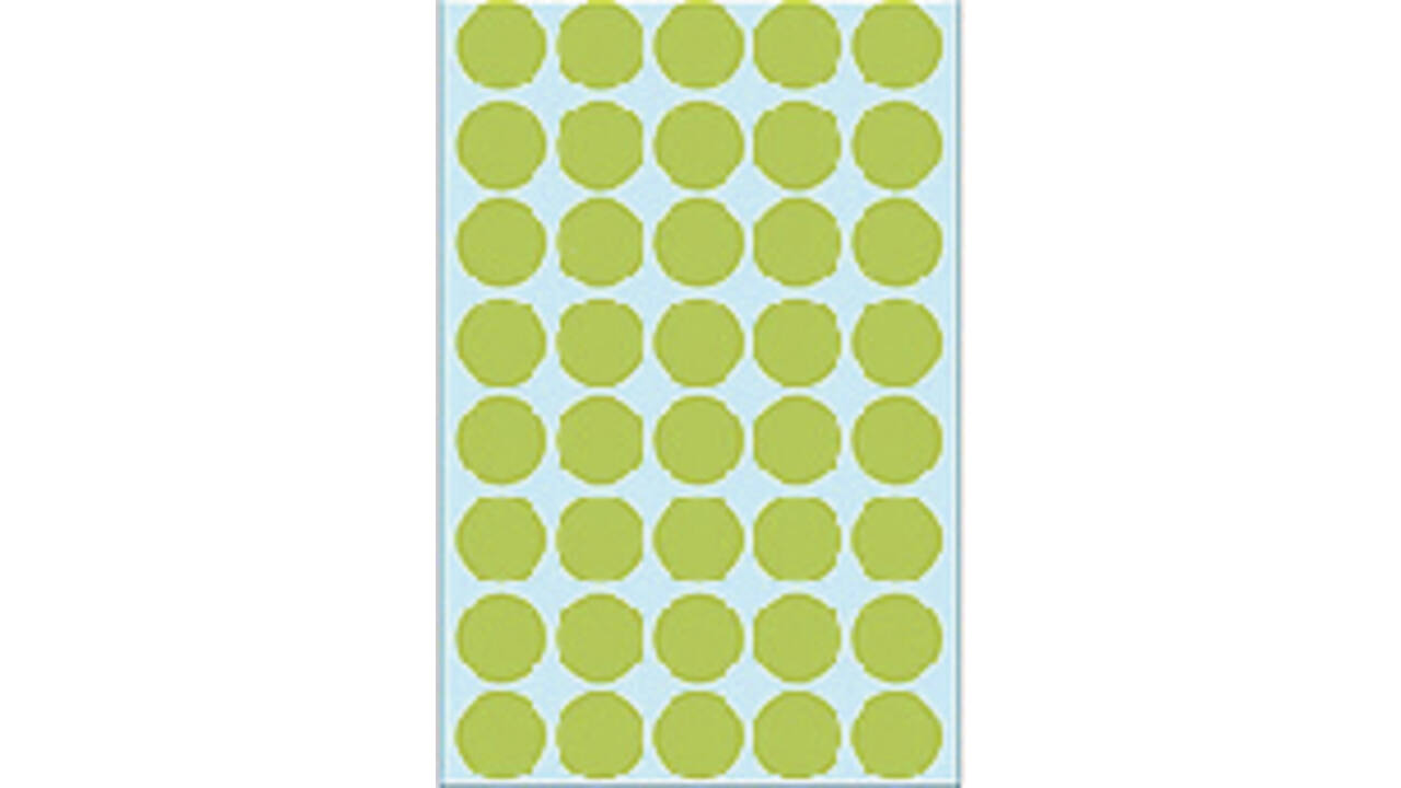 Etiket HERMA 2255 rond 19mm groen 1280 stuks