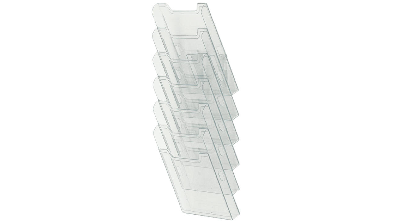 Folderhouder Exacompta wand A4 6-vaks staand helder transparant