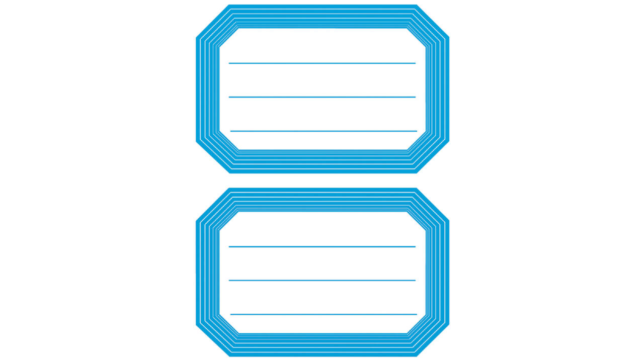 Etiket HERMA 5714 82x55mm schrift blauwe rand 12 stuks