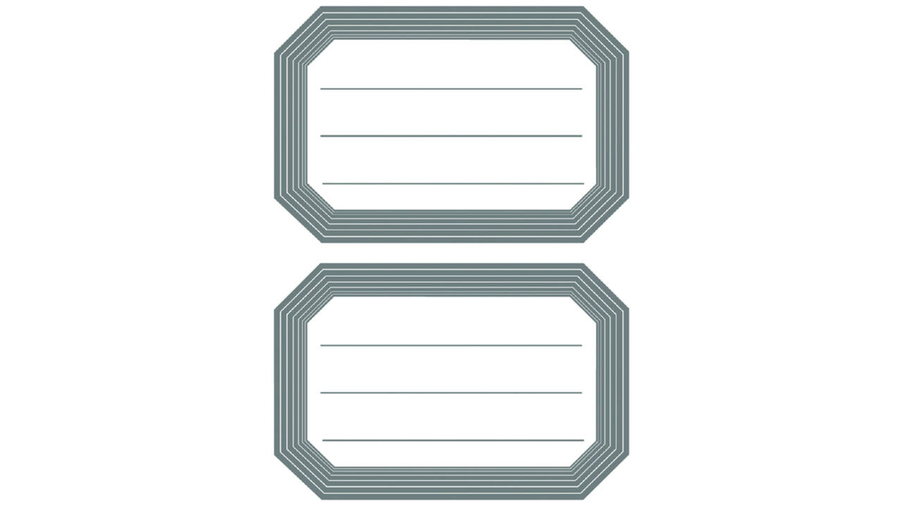 Etiket HERMA 5719 82x55mm schrift grijze rand 12 stuks