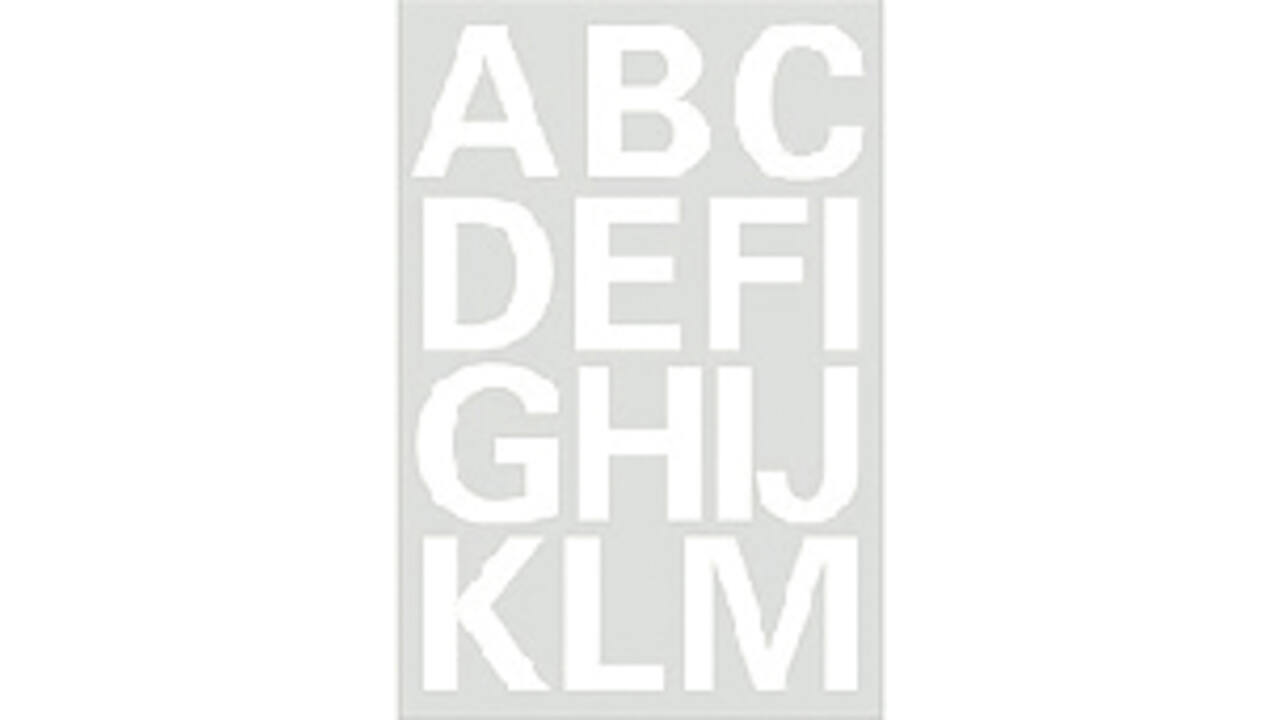 Etiket HERMA 4169 25mm letters A-Z wit