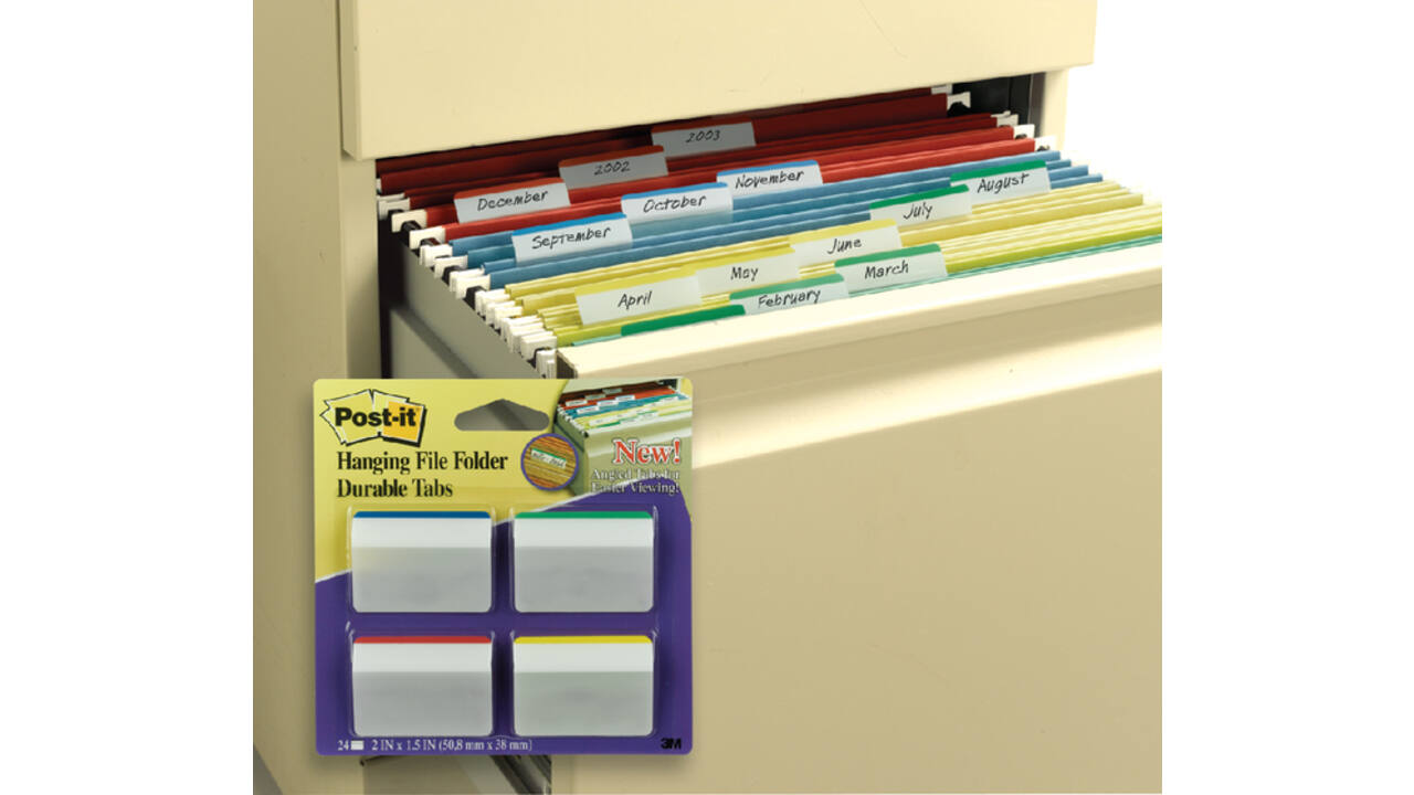 Indextabs Post-it 686A1 38x50.8mm strong gebogen assorti 24 tabs