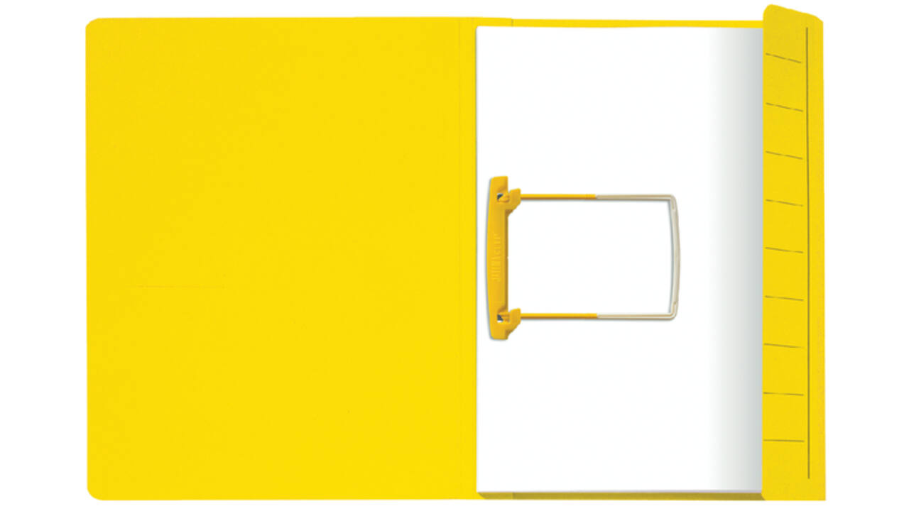 Clipmap Secolor A4 100% gerecycled karton 250gr geel verpakt per 50 stuks