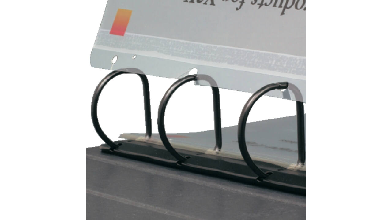 Opbergstrip Djois filestrip A4 295mm 2/4rings transparant 100 stuks