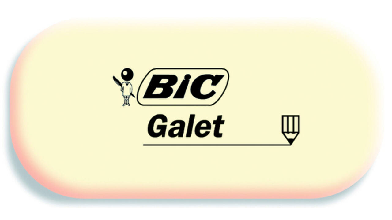 Gum Bic Galet pvc vrij zacht potlood wit