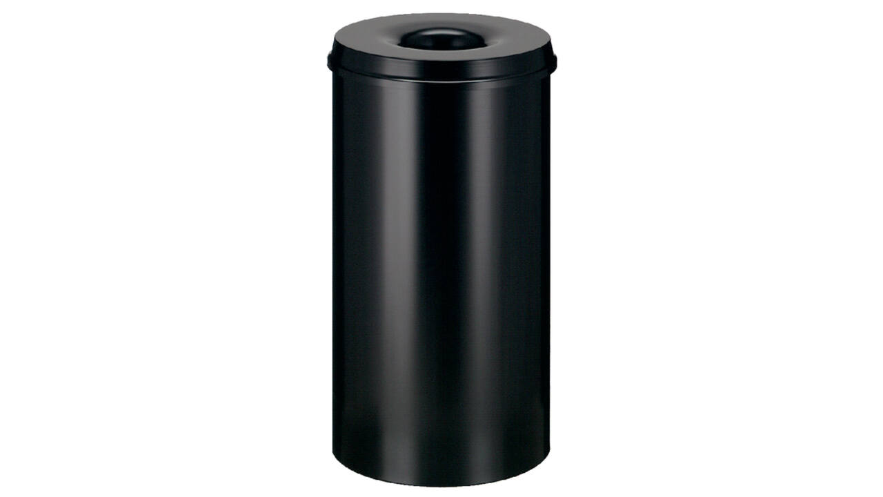Papierbak met vlamdover Vepabins 50 liter 335mm zwart