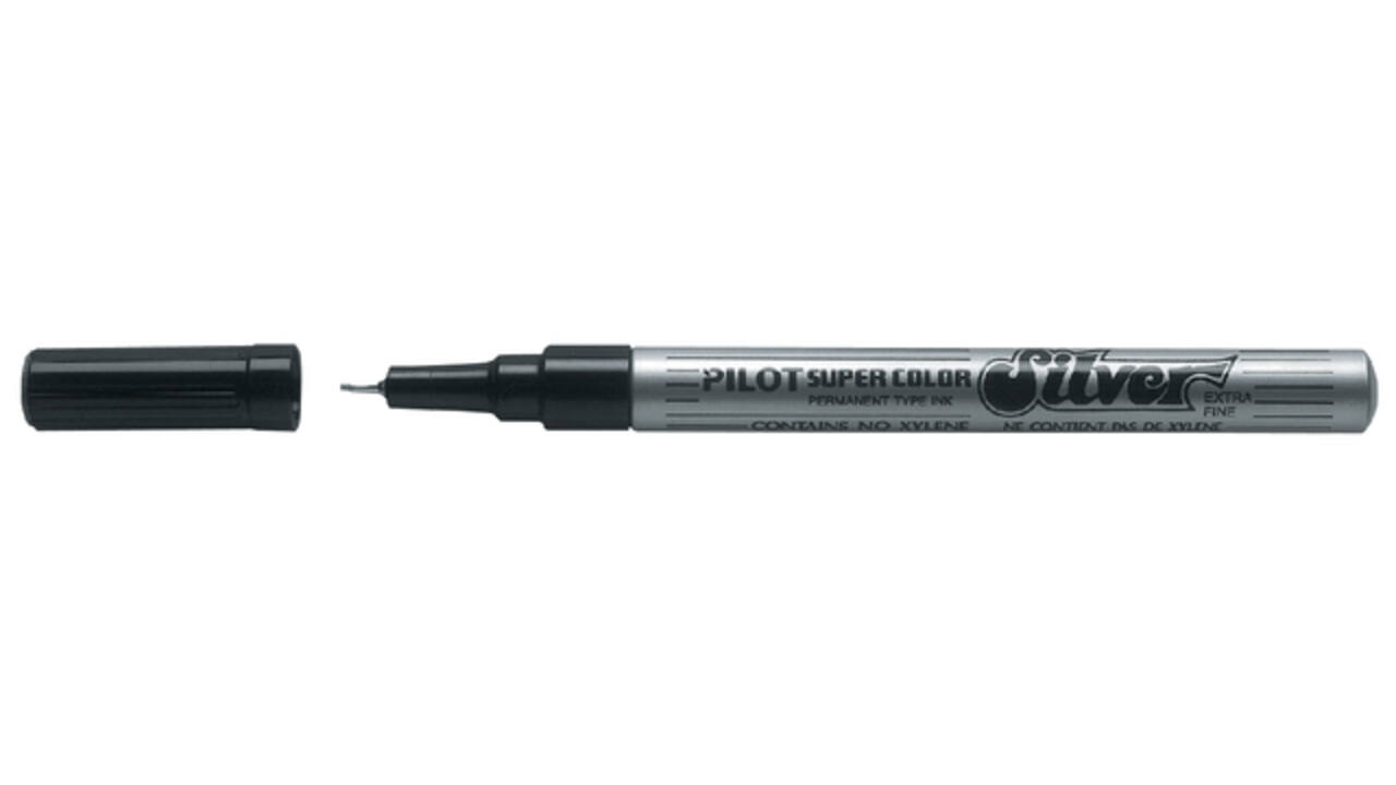 Fineliner PILOT Super Color extra fijn zilver