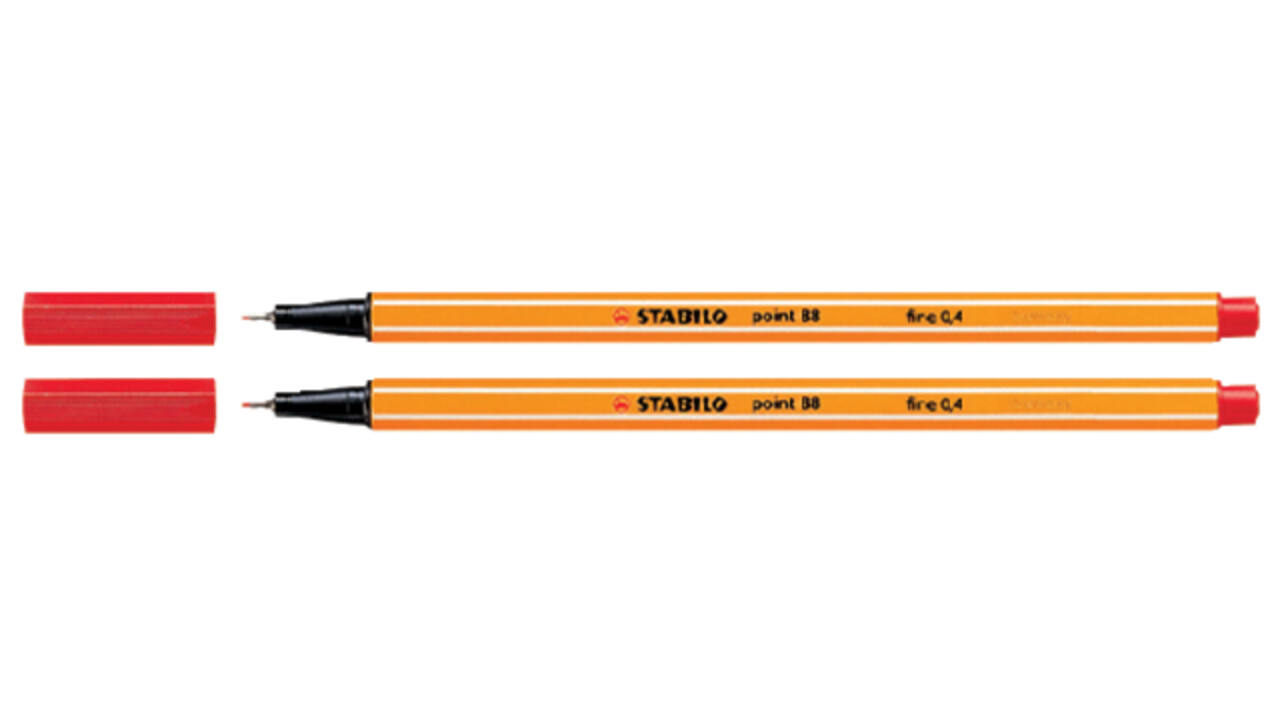 Fineliner STABILO point 88/40 fijn rood