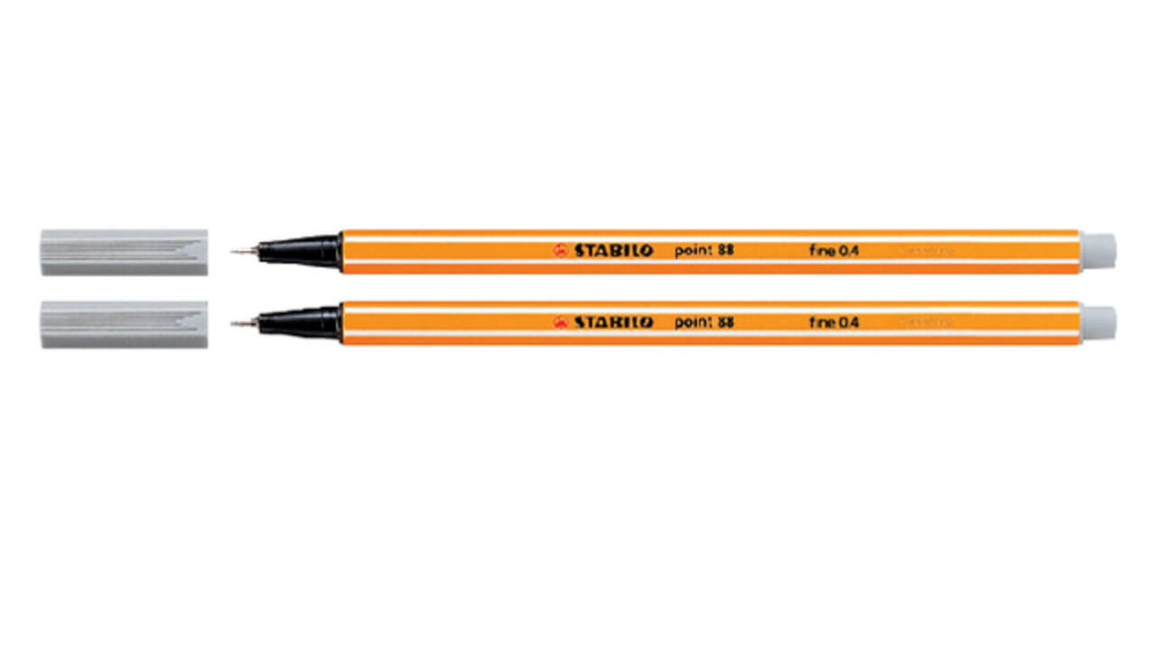 Fineliner STABILO point 88/94 fijn lichtgrijs