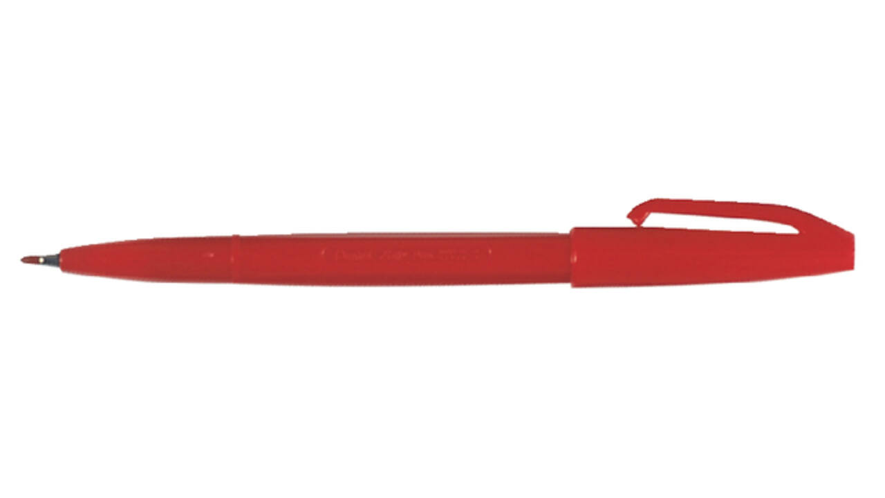Fineliner Pentel Signpen S520 medium rood