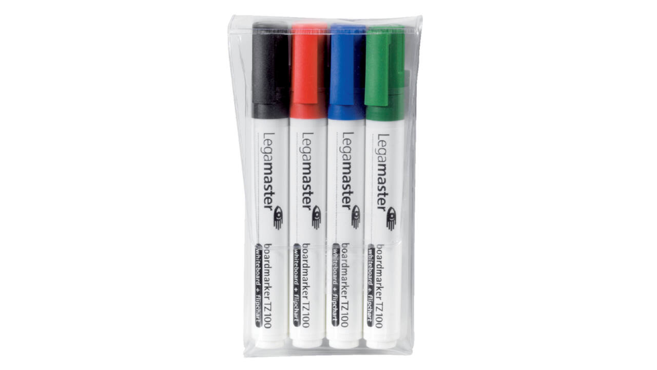 Whiteboardmarker Legamaster TZ 100 rond 1.5-3mm assorti pak à 4 stuks
