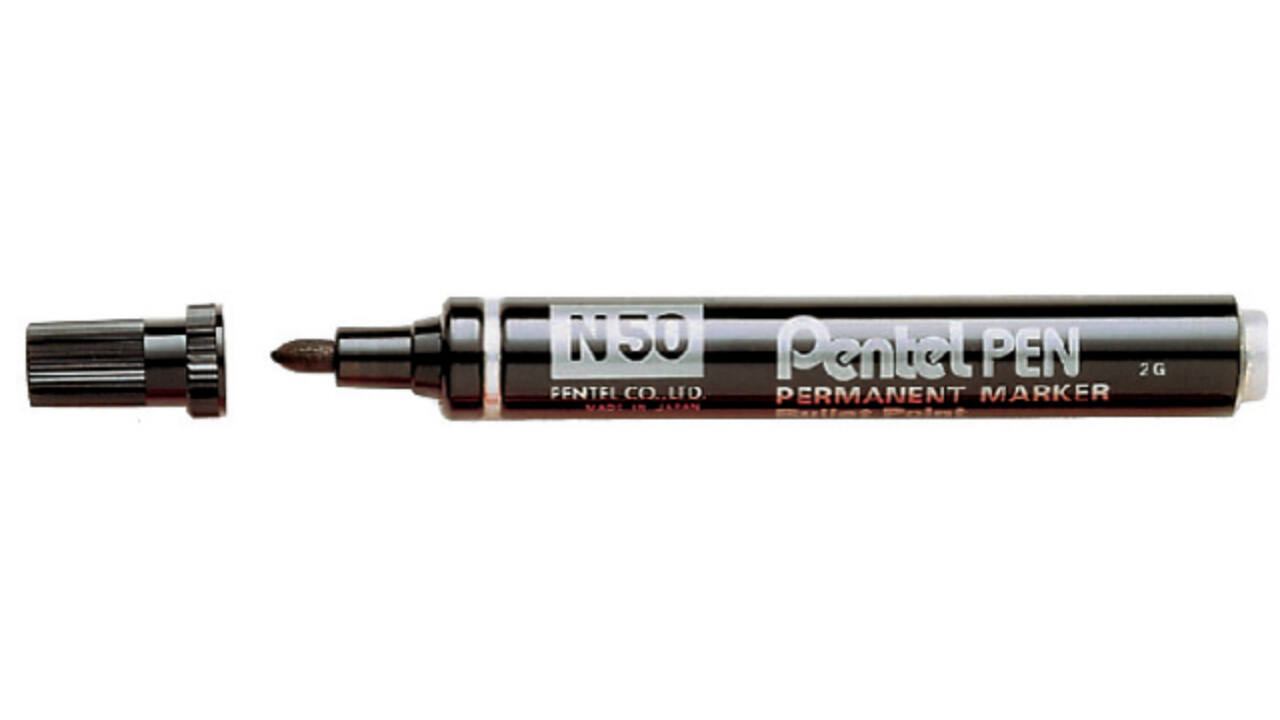 Viltstift Pentel N50 rond 1.5-3mm zwart