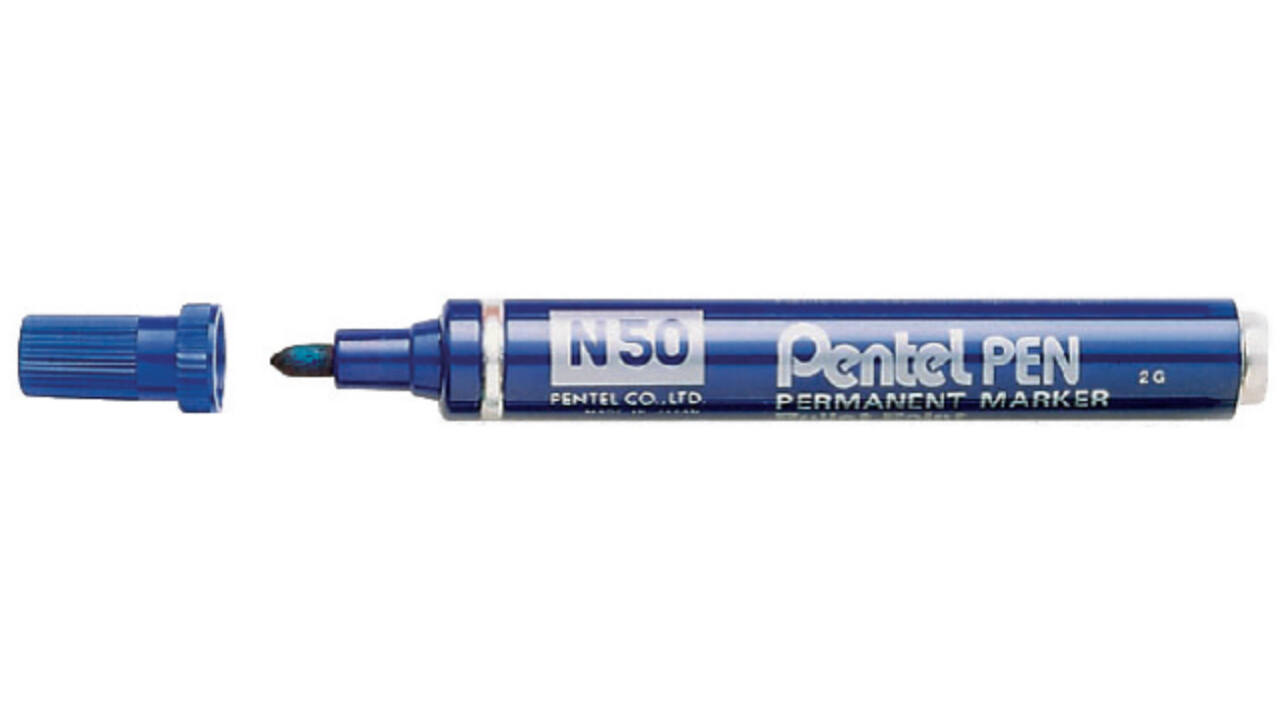 Viltstift Pentel N50 rond 1.5-3mm blauw