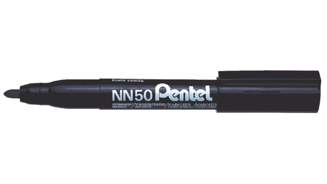 Viltstift Pentel NN50 rond 1.3-3mm zwart