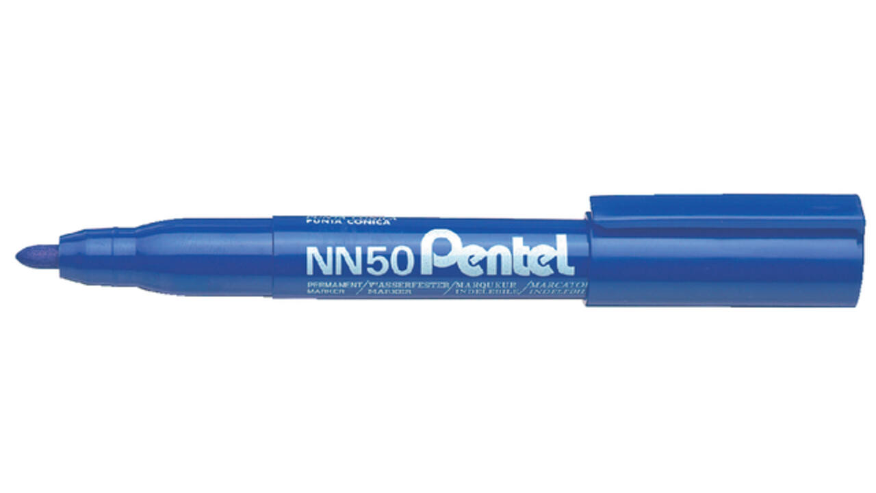 Viltstift Pentel NN50 rond 1.3-3mm blauw