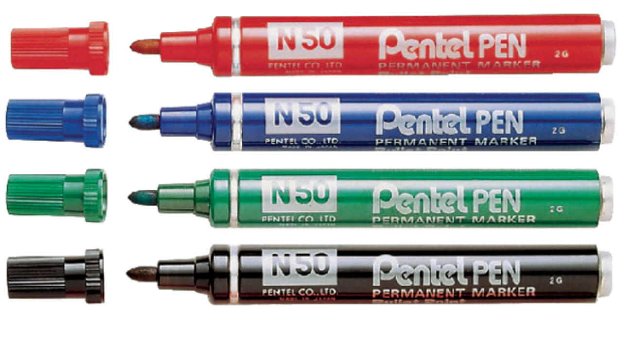 Viltstift Pentel N50 rond 1.5-3mm zwart